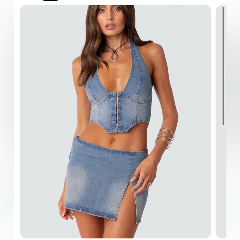 Edikted Denim Corset top